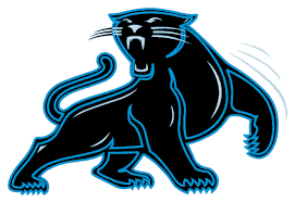 Carolina Panthers Alternate Logo 1995 A Black Panther Outlined In Light Blue Looking Back Carolina Panthers Logo Carolina Panthers Panthers Football