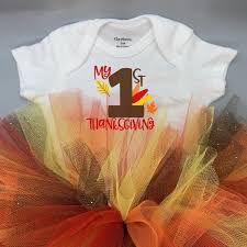 Due to usps delays, we advise to get your orders in quickly! This My 1st Thanksgiving Baby Girl Onesie And Tutu Set Is A Great Thanksgiving Outfit For Baby S Fi Thanksgi Baby Girl Onesies Thanksgiving Baby Girl Onesies