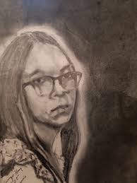 Drawing with charcoal and pencil 🌹💖