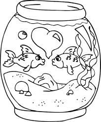 Fish Tank Coloring Page Youngandtae Com Valentine Coloring Pages Valentines Day Coloring Page Valentine Coloring