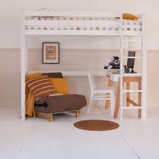 The high sleeper beds are not suitable for children under 6 years of age. Classic Beech High Sleeper With Desk And Futon Pure White Brown Bunk Bed With Desk Futon White Little Folks Furniture