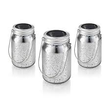 Solalux Ensemble De 3 Pots Lumineux En Verre Exterieurs Lanternes Led Suspendues Pour Jardin Fonctionnan Pot Lumineux Lanterne Led Lumieres Suspendus