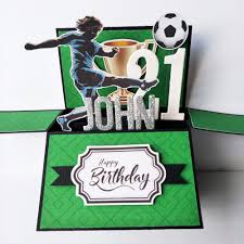 Growing up, one year at a time. Personalised Birthday Card Football Any Name Age Relation Greeting Cards Invitations Greeting Cards Party Supply
