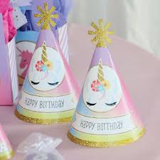 Birthday Hats For Adults Rainbow Unicorn Cone Magical Unicorn Happy Birthday Party Hats For Kids And Adults Set Of 8 Standard Size Birthday Party Hats Rainbow Unicorn Party Happy Birthday Parties