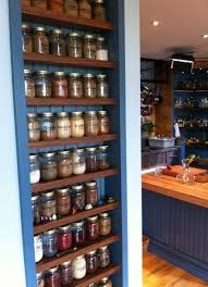 Glass jars like mason jars add a beautiful and practical element to any pantry or shelf for food storage. Craft Storage Shelf Mason Jars 24 Ideas Kitchen Storage Shelves Mason Jar Storage Mason Jar Kitchen