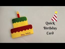 Add it with the gift that you have bought for them and then see, the smile and happiness on the face of the person will be just priceless. Handmade Birthday Card In 5 Minutes Quick And Easy Cake Shaped Greeting Card Diy Youtube In 2021 Greeting Cards Diy Handmade Birthday Cards Birthday Card Craft