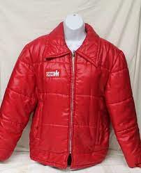 Vintage Case Ih Tractor Puffer Quilted Men S Medium Large Red Coat Jacket Protexall Vintage Clothing Men Red Coat Vintage Outfits