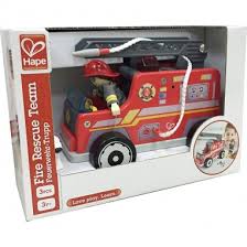 Enfants faisant cuire la page de livre de coloriage illustration. Camion De Pompiers Hape Toys Les Amis Monstres