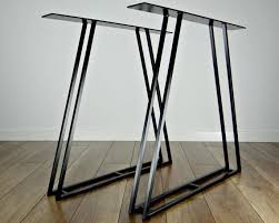 Metal Dining Table Legs Set Of 2 Steel Table Legs Mercury Etsy Steel Table Legs Dining Table Legs Metal Dining Table