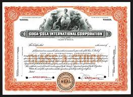 Coca Cola International Corp Nd Ca 1920 40 S Specimen Stock Certificate