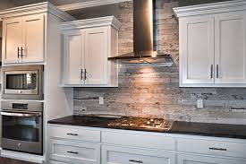 White Cabinets Wood Look Tile Kitchen Backsplash Flat Panel Cabinets White Kitche Wood Tile Kitchen Backsplash Wood Tile Kitchen Kitchen Backsplash Designs