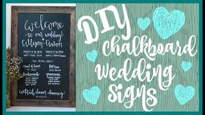 Microsoft word is all you need. Diy Chalkboard Wedding Sign Wedding Bells Youtube