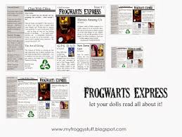 Related post to my froggy stuff printables worksheets. Frogwarts Express A Doll School Newspaper
