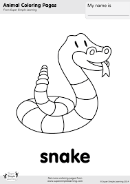 Our world is so exciting that it's wonderful that, through the process of drawing and coloring, the learning about things around us. Snake Coloring Page Super Simple