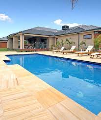 Sandstone pavers vary in colour from classic white tones to variegated maelstroms, all the way down to dark greys and even blacks. Teakwood Sandstone Pavers Teakwood Sandstone Tiles Teakwood Sandstone Paving Pool Coping
