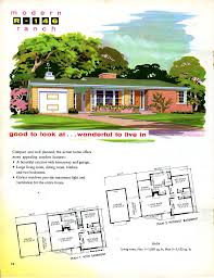 There were 1.65 million housing starts in 1955 and 1.5 million for the what are we talking about when we say 1950's ranch house interior? what are the individual components? 1956 Modern Ranch Ranch Style House Plans Ranch Exterior Vintage House Plans