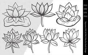 Free Free 74 Lotus Flower Outline Svg SVG PNG EPS DXF File