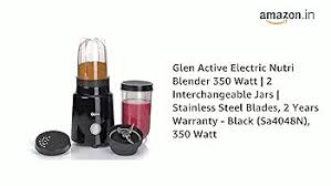 Buy Glen Active Electric Blender for kitchen, Mixer Grinder Blender, 350  Watt, 20000 RPM, 2 Interchangeable Unbreakable Jars