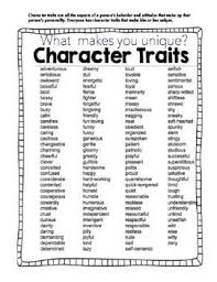 I Am Unique Character Traits Activities Character Traits Activities Self Esteem Worksheets Character Trait Lessons