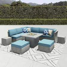 Corvus Patio Furniture Find Great Outdoor Seating Dining Deals Shopping At Overstock Wicker Patio Sectional Patio Sectional Fire Pit Sets