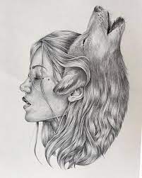 Playing Around Wolves She Became One Draw Drawing Illustration Illustrate Sketch Sketching Sketchbook Pendraw Art Artsy Today Pin Wolf Art Drawing Wolf Sketch Wolf Art