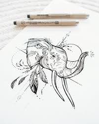 Elephant Small Tattoo Design Hand Drawing For Animal Lovers Etsy Elephant Tattoo Design Elephant Art Elephant Tattoos