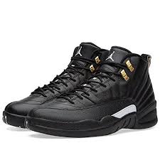 Black And Gold Retro 12 Nike Air Jordan 12 Retro Black White Metallic Gold Full Grain Floater Leather Upper Anodized Tpu Eyelets Embroide Retro Basketball Shoes Air Jordans Jordans