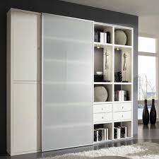 Weisses Wohnzimmer Regal Mit Glas Schiebetur Led Beleuchtung Nics Wohnzimmer Regal Schrankwand Regal