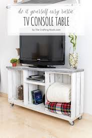 Diy furniture tutorials diy furniture plans wood projects beginner woodworking projects diy woodworking diy decorations tutorial modern media cabinets do it yourself decorating diy tv stand diy nightstand. Diy Easy Rustic Tv Console Table The Crafting Nook