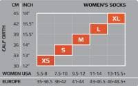 Sock Size Chart Womens Sizing Information