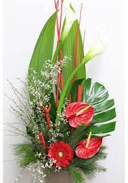Feuillages Cuculigo Montera Philodendron Feuille De Pin Tige Decorative Tropical Flower Arrangements Flower Arrangements Simple Tropical Floral Arrangements