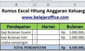 Maybe you would like to learn more about one of these? Rumus Excel Hitung Anggaran Bulanan Keluarga Belajar Office
