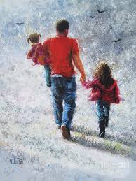 Coming 2 america is coming 2 amazon prime very soon. Father And Two Daughters Walking Painting By Vickie Wade