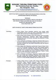 Sk karang taruna kelurahan 2019. Sk Pengukuhan Karang Taruna Unit Rw 014 Kel Pematang Pudu Karang Taruna Pematang Pudu