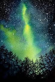 Galaxi Printable Polar Lights Wall Art Northern Lights Print Etsy In 2021 Watercolor Night Sky Northern Lights Artwork Northern Lights Painting