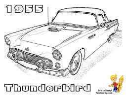 Car coloring pages adults photos and pictures collection that posted here was carefully selected and uploaded by rockymage team after choosi. Fierce Car Coloring Ford Muscle Cars Free Mustangs T Bird