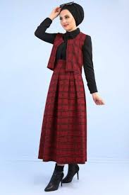 Pazarium Kare Desenli Kirmizi Ikili Takim Moda Stilleri Triko Kirmizi
