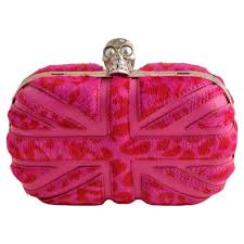 ALEXANDER MCQUEEN Union Jack pochette tête de mort