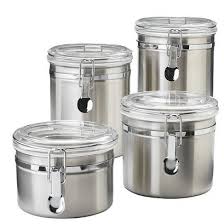 Shop with confidence on ebay! Oggi 4 Piece Airtight Stainless Steel Canisters Set