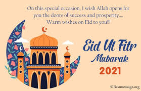 Eid mubarak is more or less the equivalent of happy holidays! for muslims, the end of the period of fasting known as ramadan is marked by celebrations and feasting, and is known as mubarak. Eid Mubarak Messages 2021 Happy Eid Wishes Quotes