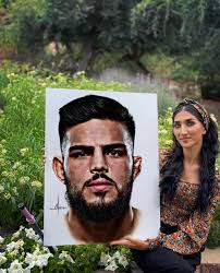 خانم نوروزی از آمریکا بمنظور حمایت از نصرت حق پرست، تصویر وی را نقاشی  نموده. دوستداران ❤ حق پرست SHARE نمایید! #قیس_نوابی