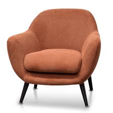 Orange wayfair north america $ 539.99. Lorene Fabric Armchair Burnt Orange With Black Legs Interior Secrets