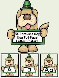 St Patrick S Day Dog Alphabet Letter Posters Uppercase And Lowercase Number Flashcards Letter Flashcards Flashcards