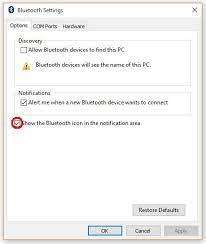 Bluetooth icon missing in windows 10. Restoring Lost Bluetooth Icon To Your Windows System Tray Plugable Knowledge Base