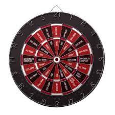 Drinking Game In Black And Red Dartboard With Darts Dart Board Darts Drinking Game Dartboards