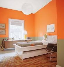 Decorations Orange And Green Wall Color For Bright Bedroom Ideas With Funky Two Colors Combination And Ball Shape Bedroom Orange Room Colors Orange Kids Rooms