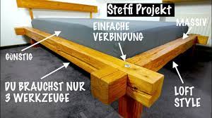 Bett Aus Balken Selbst Bauen Mit Nur 3 Werkzeugen Geht Das Mrhandwerk Youtube