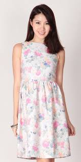 Dressabelle Malaysia Floral Midi Skater Dress Fashion Clothes For Women Online Womens Clothing