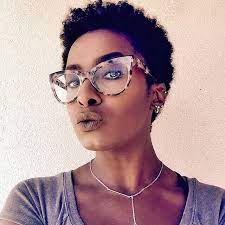 Image Result For 2016 African American Women Wearing Glasses Natural Hair Haircuts Short Natural Hair Styles Short Natural Haircuts