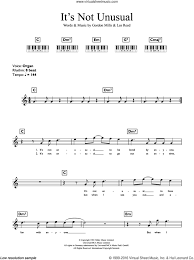 Jones It S Not Unusual Sheet Music Intermediate For Piano Solo Chords Lyrics Melody
